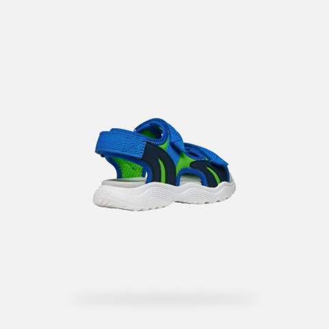 Sandals with straps SANDAL SPLUSH BOY Royal/Green - image number 4 | GEOX