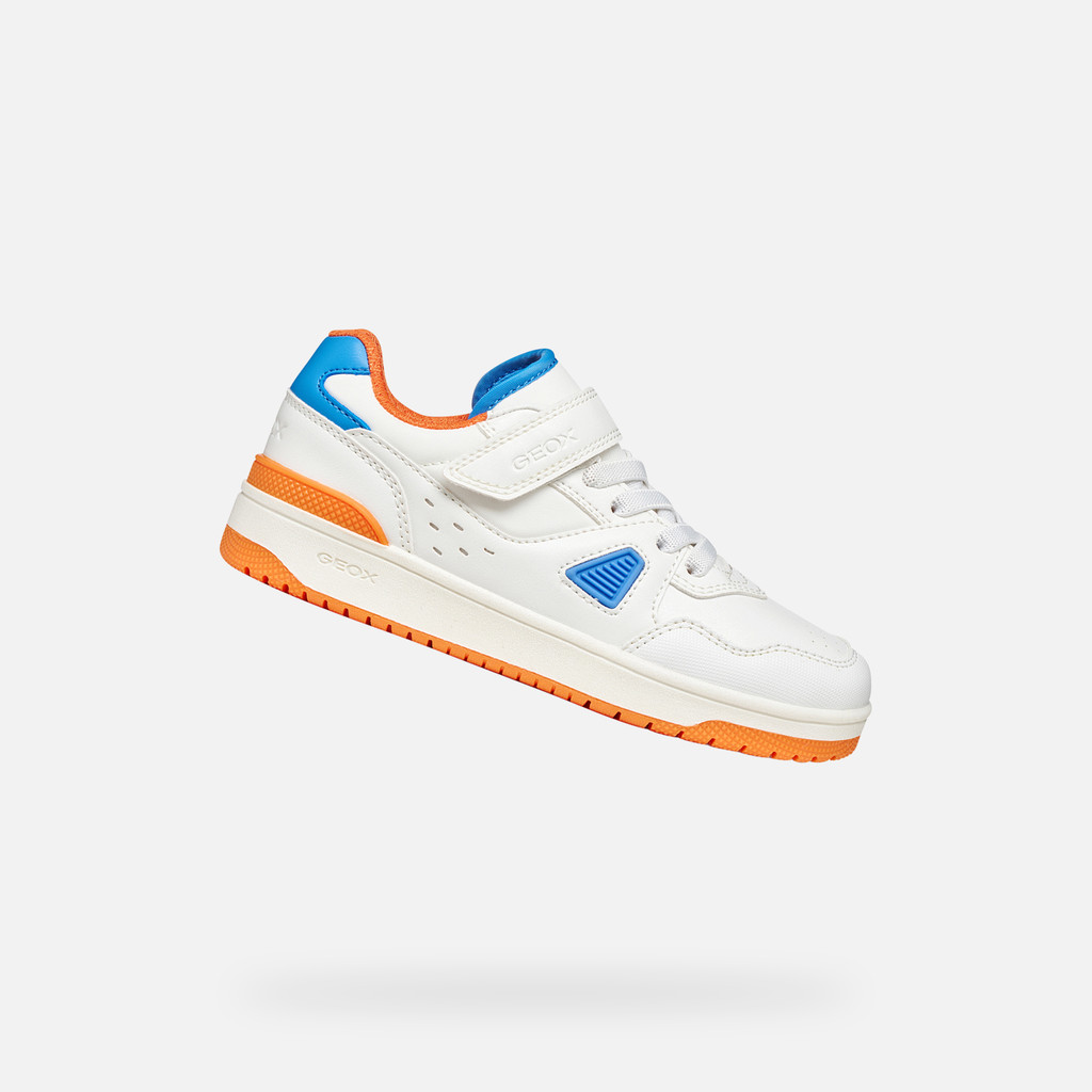 Baskets basse WASHIBA GARÇON Blanc/Orange - image number 0 | GEOX