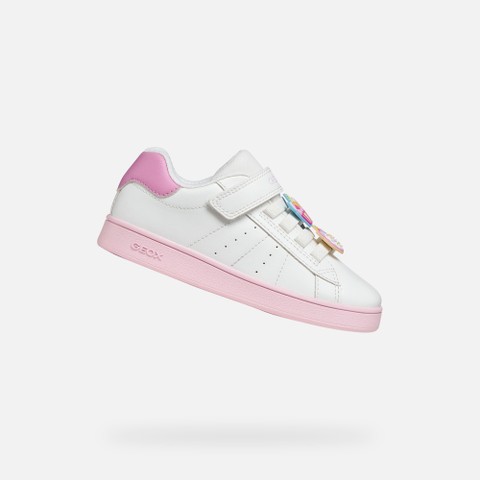 Sneakers basse ECLYPER BAMBINA Bianco/Rosa scuro | GEOX