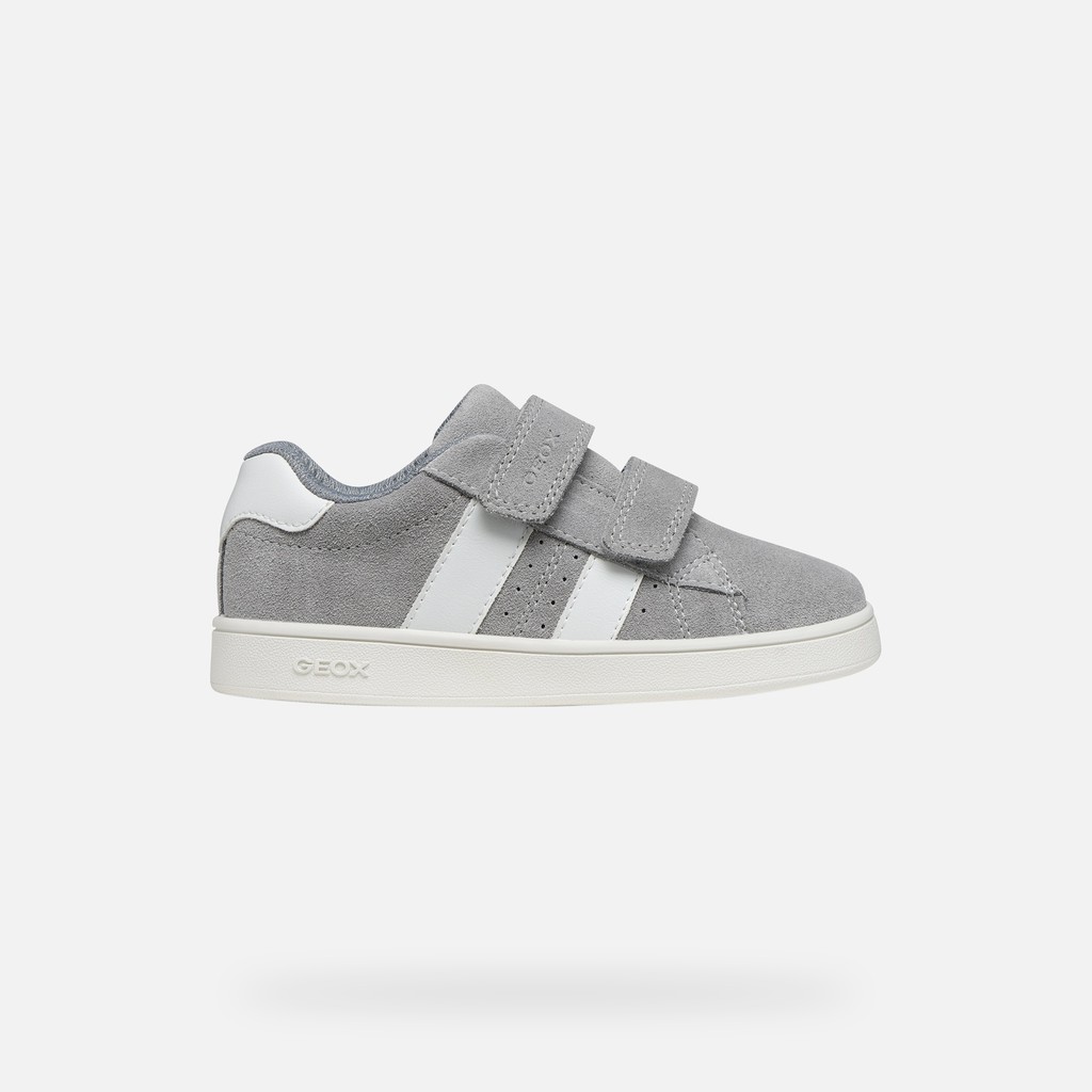 Sneakers with straps ECLYPER BOY Grey/White - image number 1 | GEOX