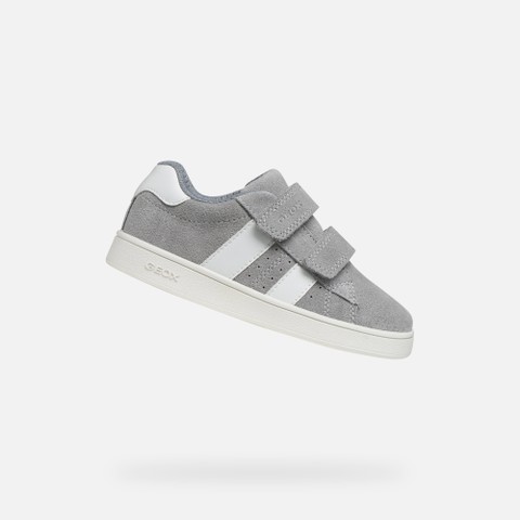 Sneakers with straps ECLYPER BOY Grey/White | GEOX