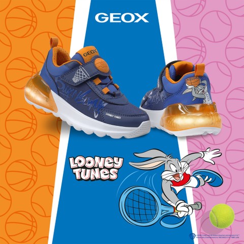 Looney Tunes Sneakers ACTIVART ILLUMINUS BOY Navy/Orange - image number 1 | GEOX