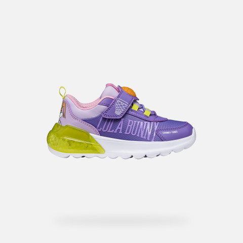 Looney Tunes Sneakers ACTIVART ILLUMINUS GIRL Violet/Acid Green - image number 2 | GEOX