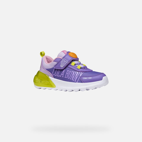 Looney Tunes Sneakers ACTIVART ILLUMINUS GIRL Violet/Acid Green - image number 3 | GEOX