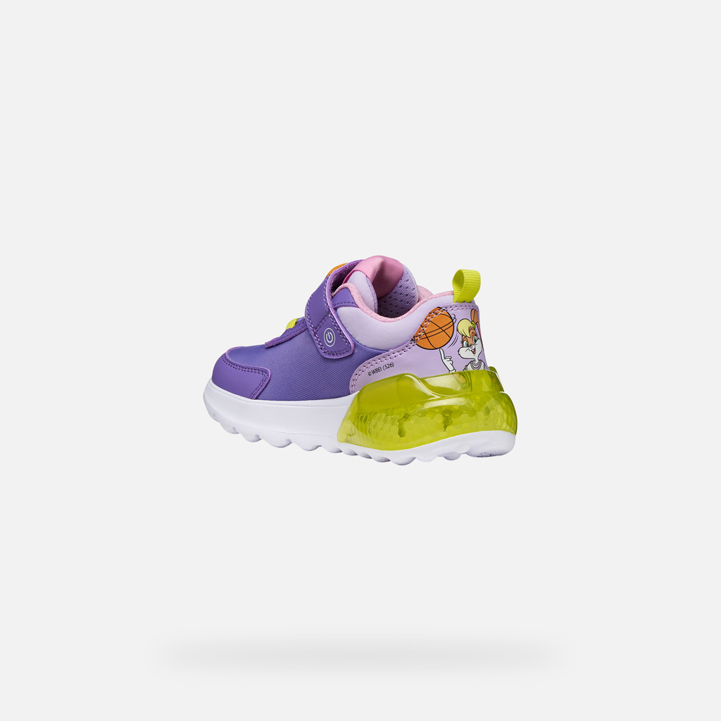 Looney Tunes Sneakers ACTIVART ILLUMINUS GIRL Violet/Acid Green - image number 4 | GEOX