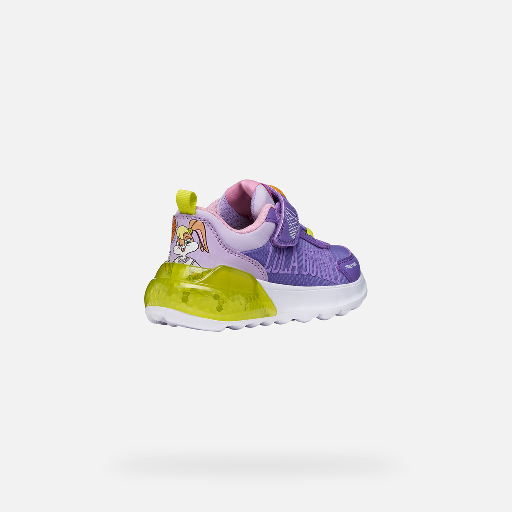Looney Tunes Sneakers ACTIVART ILLUMINUS GIRL Violet/Acid Green - image number 5 | GEOX