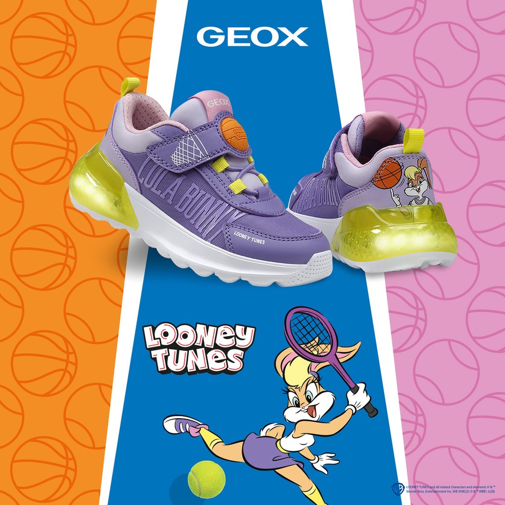 Looney Tunes Sneakers ACTIVART ILLUMINUS GIRL Violet/Acid Green - image number 1 | GEOX