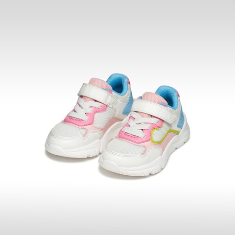 Low top sneakers LOFTUS GIRL White/Pink - image number 1 | GEOX