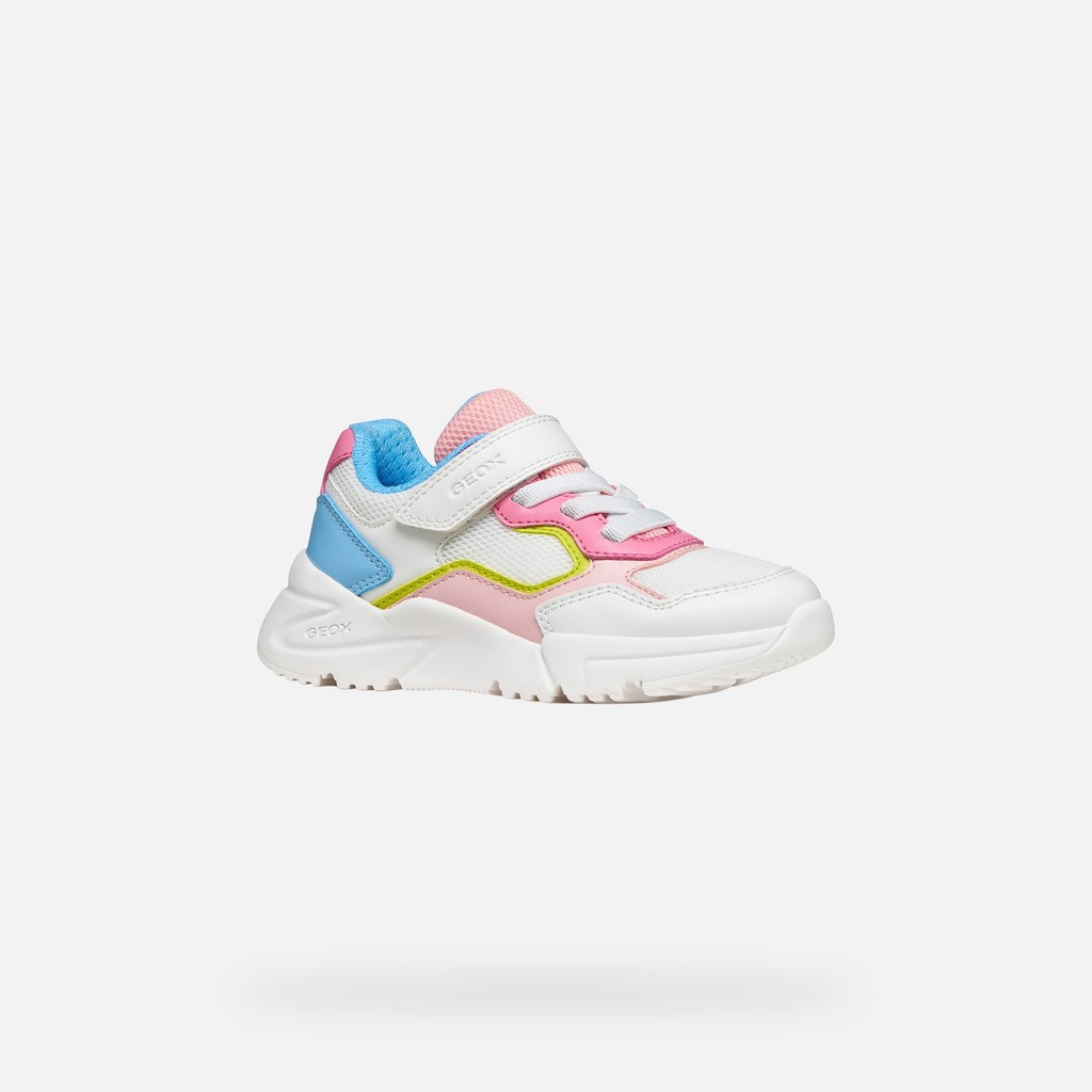 Niedrige Sneakers LOFTUS MÄDCHEN Weiß/Rosa - image number 2 | GEOX