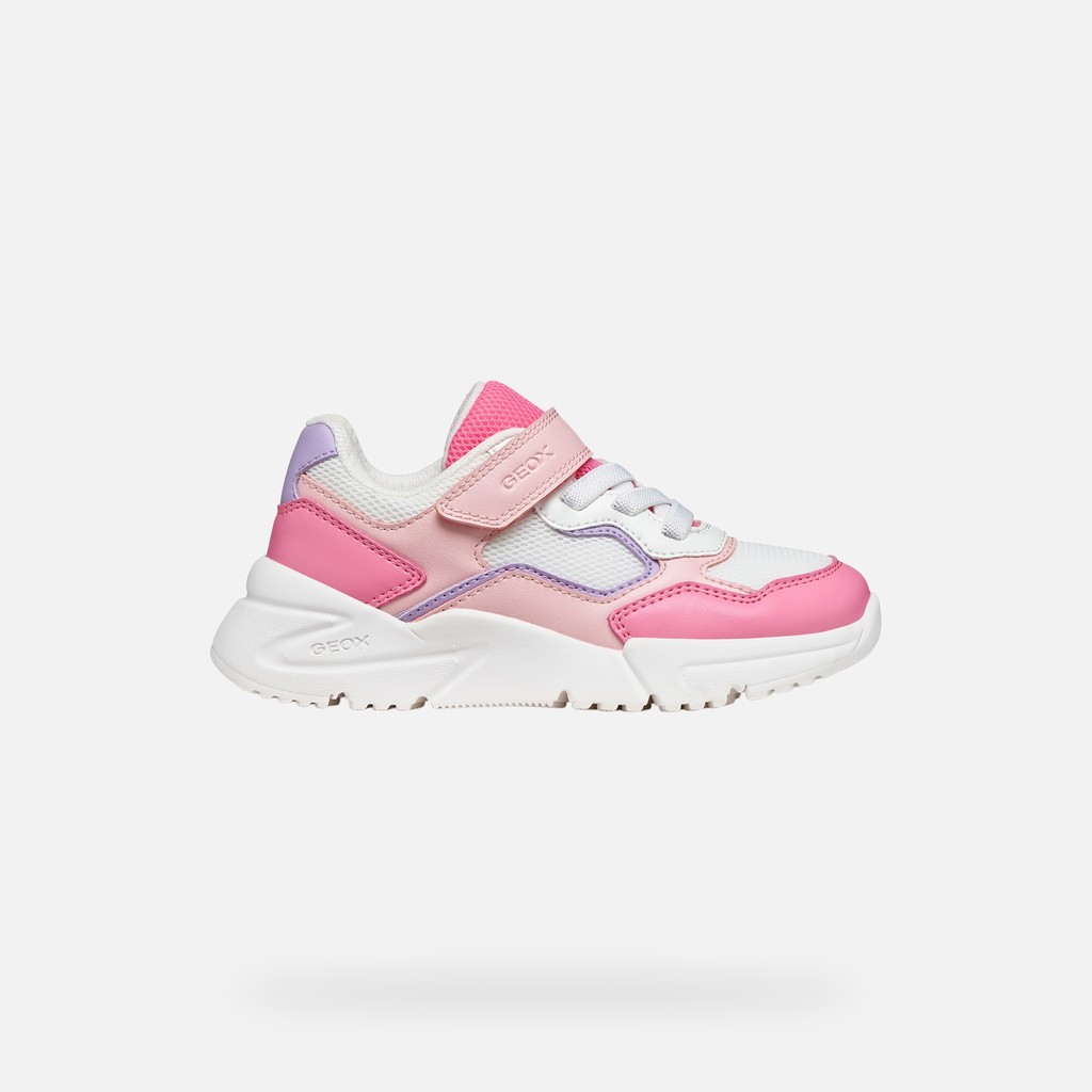 Low top sneakers LOFTUS GIRL Salmon/White - image number 1 | GEOX