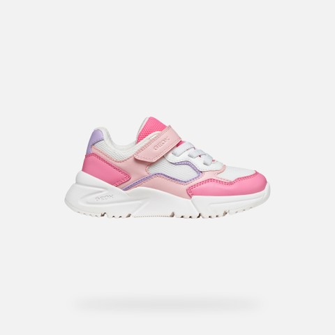 Low top sneakers LOFTUS GIRL Salmon/White - image number 1 | GEOX