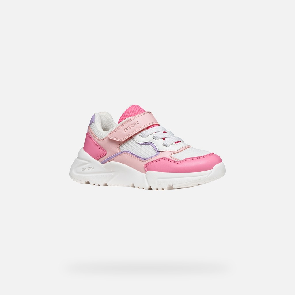 Low top sneakers LOFTUS GIRL Salmon/White - image number 2 | GEOX