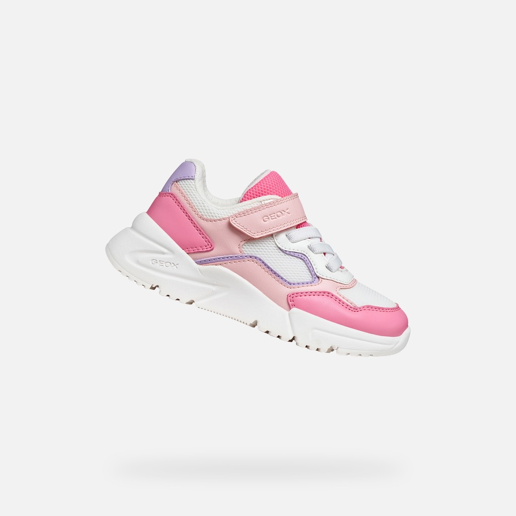 Low top sneakers LOFTUS GIRL Salmon/White - image number 0 | GEOX