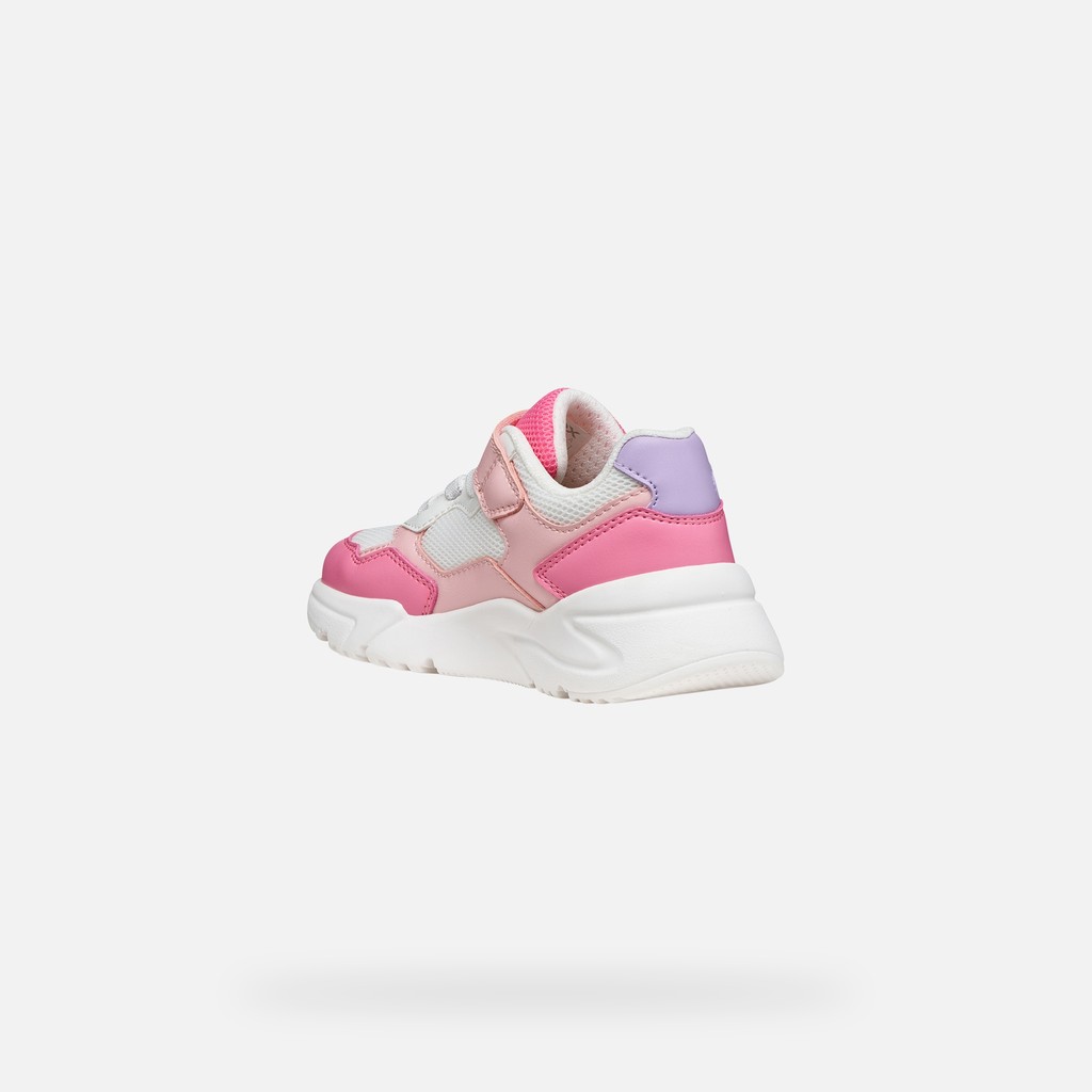 Low top sneakers LOFTUS GIRL Salmon/White - image number 3 | GEOX