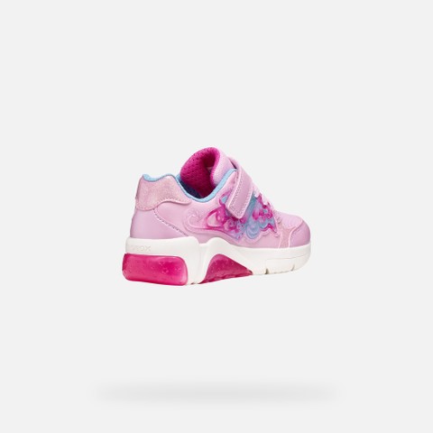 Shoes with lights FADINLIGHT GIRL Pink/Sky - image number 4 | GEOX