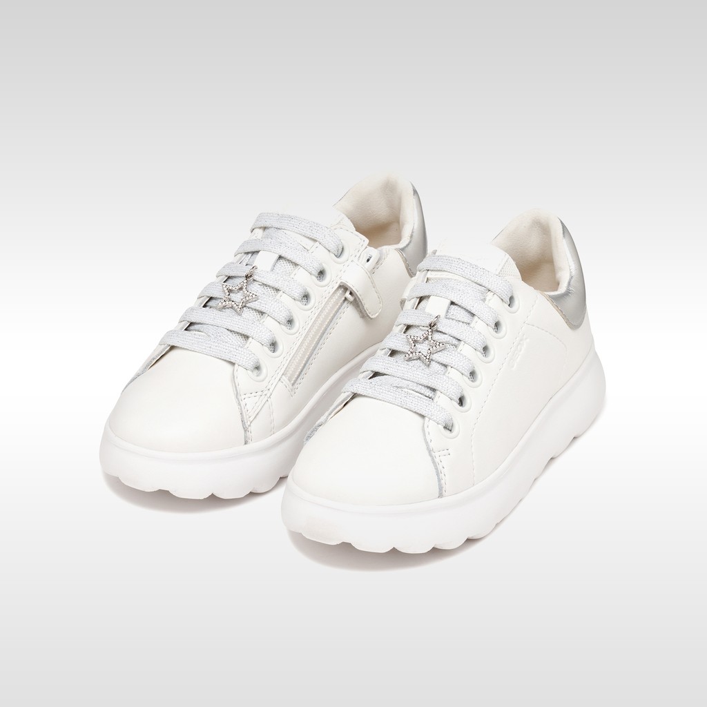 Niedrige Sneakers PUFFYPOP M&Auml;DCHEN Wei&szlig;/Silber - image number 1 | GEOX