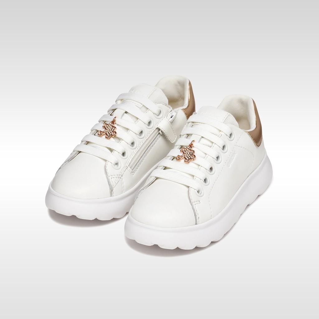 Baskets basse PUFFYPOP FILLE Blanc/Rose clair - image number 1 | GEOX