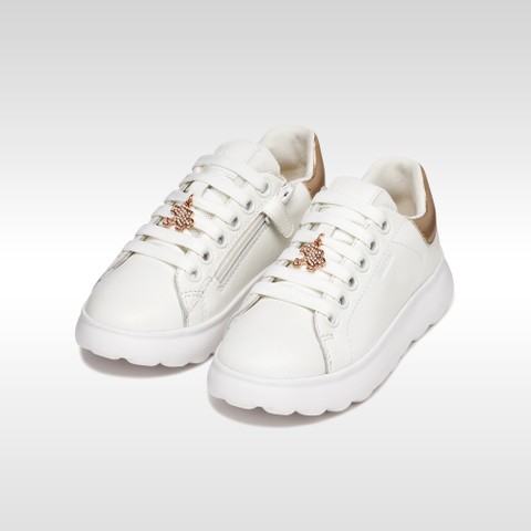 Baskets basse PUFFYPOP FILLE Blanc/Rose clair - image number 1 | GEOX