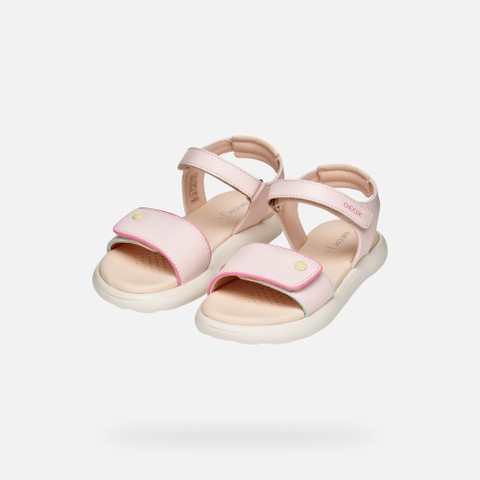 Sandals with straps SANDAL PUFFYPOP GIRL Pink/Multicolor - image number 2 | GEOX