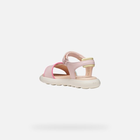 Sandals with straps SANDAL PUFFYPOP GIRL Pink/Multicolor - image number 5 | GEOX
