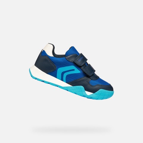 Sneakers à scratch RANN-E GARÇON Bleu roi/Bleu marine | GEOX