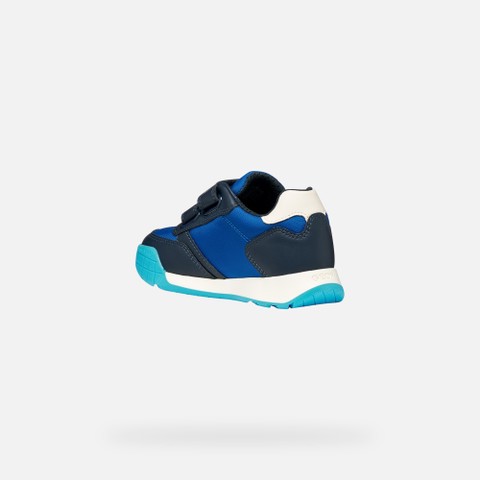 Sneakers à scratch RANN-E GARÇON Bleu roi/Bleu marine - image number 3 | GEOX