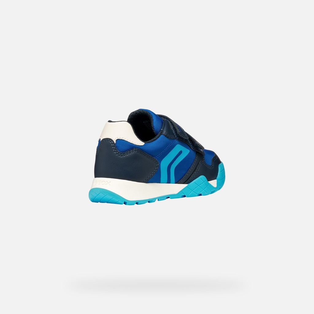 Sneakers à scratch RANN-E GARÇON Bleu roi/Bleu marine - image number 4 | GEOX
