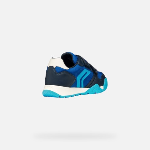 Sneakers à scratch RANN-E GARÇON Bleu roi/Bleu marine - image number 4 | GEOX