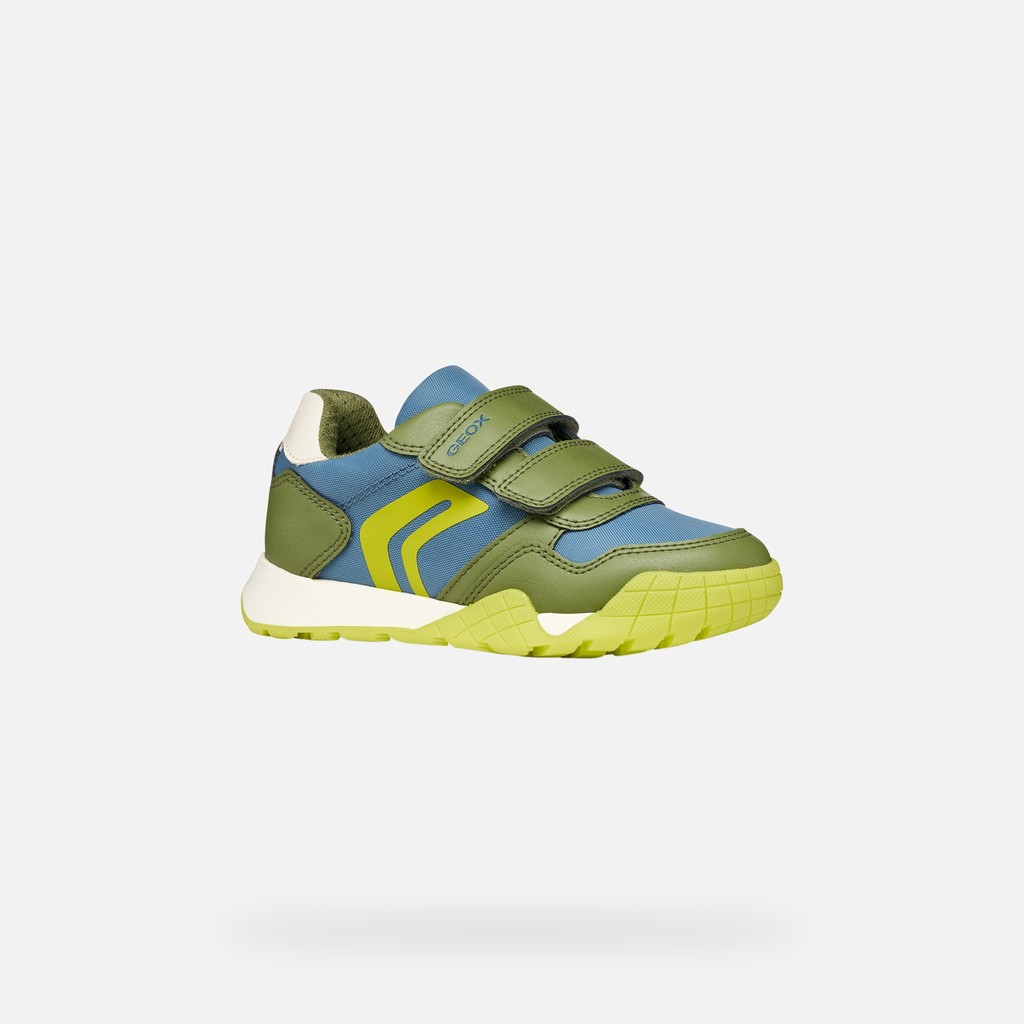 Sneakers with straps RANN-E BOY Avio/Light green - image number 3 | GEOX