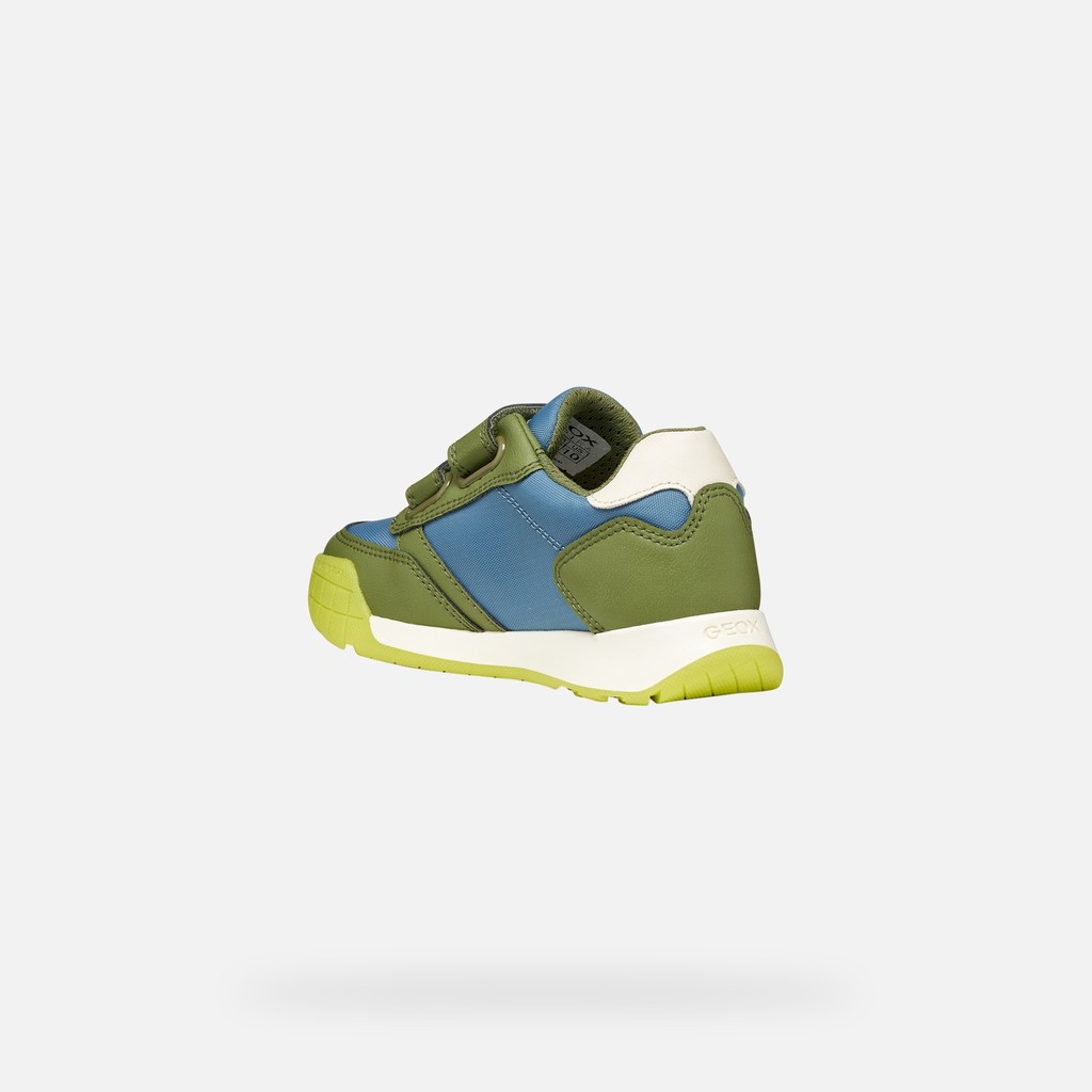 Sneakers with straps RANN-E BOY Avio/Light green - image number 4 | GEOX