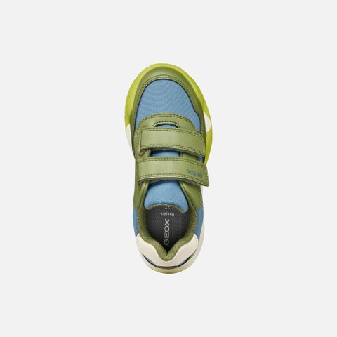 Sneakers with straps RANN-E BOY Avio/Light green - image number 6 | GEOX