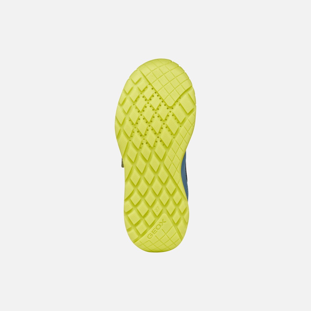 Sneakers with straps RANN-E BOY Avio/Light green - image number 7 | GEOX