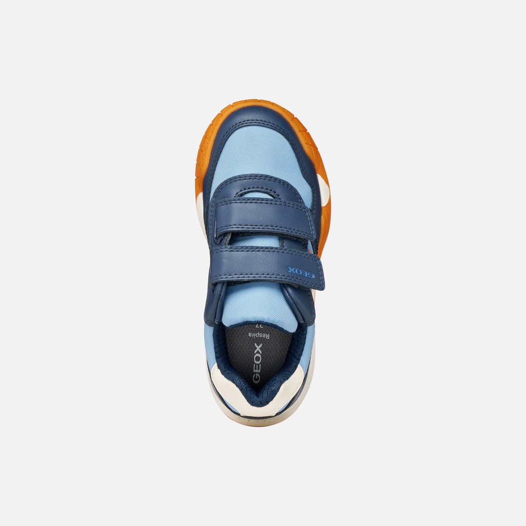 Sneakers with straps RANN-E BOY Light Avio/Light navy - image number 5 | GEOX