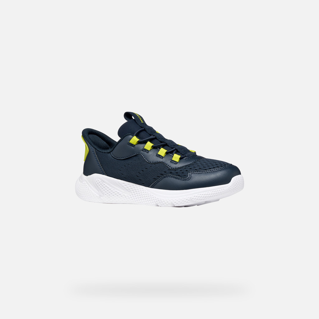 Slip in sneakers SPRINTYE FAST IN BOY Navy/Lime - image number 2 | GEOX