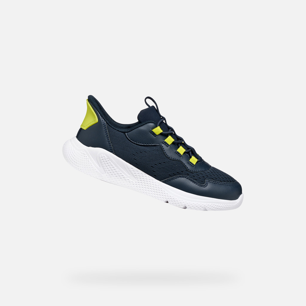 Slip in sneakers SPRINTYE FAST IN BOY Navy/Lime - image number 0 | GEOX
