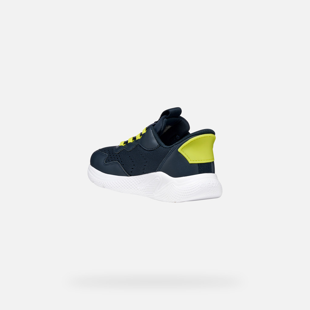 Slip in sneakers SPRINTYE FAST IN BOY Navy/Lime - image number 3 | GEOX