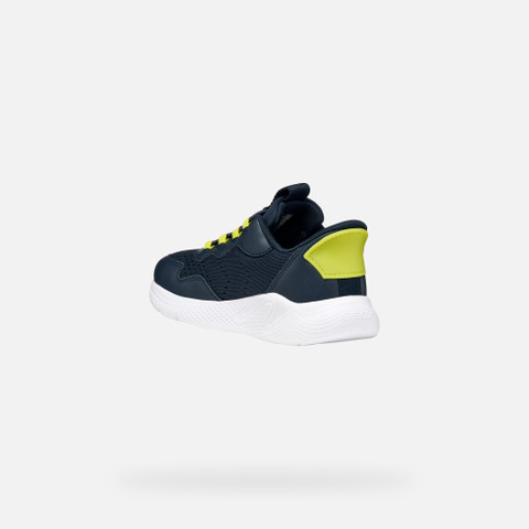 Slip in sneakers SPRINTYE FAST IN BOY Navy/Lime - image number 3 | GEOX