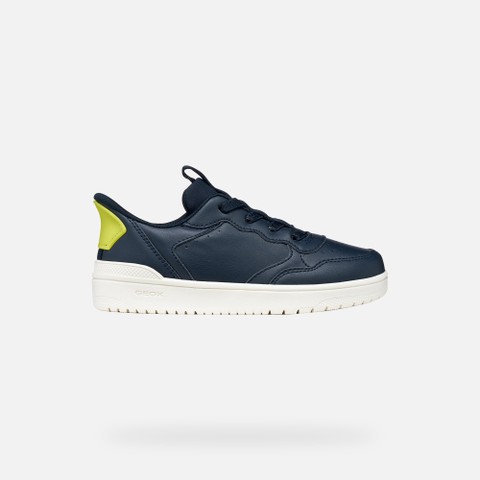 SNEAKERS WASHIBA FAST IN JUNIOR Navy/Lime - image number 1 | GEOX