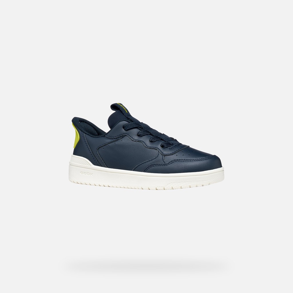 SNEAKERS WASHIBA FAST IN JUNIOR Navy/Lime - image number 2 | GEOX