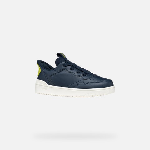 SNEAKERS WASHIBA FAST IN JUNIOR Navy/Lime - image number 2 | GEOX