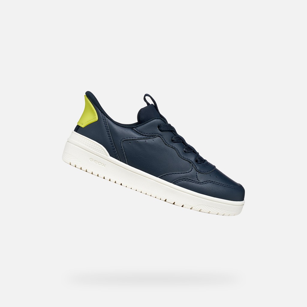 SNEAKERS WASHIBA FAST IN JUNIOR Navy/Lime - image number 0 | GEOX