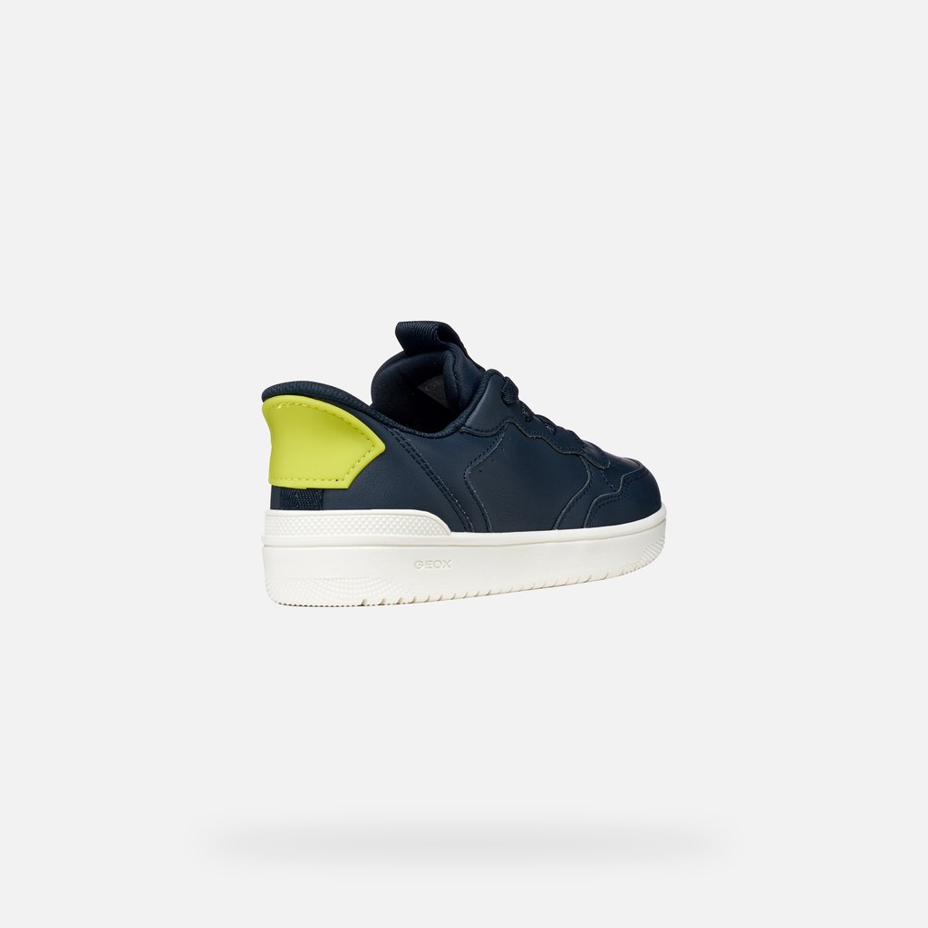 SNEAKERS WASHIBA FAST IN JUNIOR Navy/Lime - image number 4 | GEOX