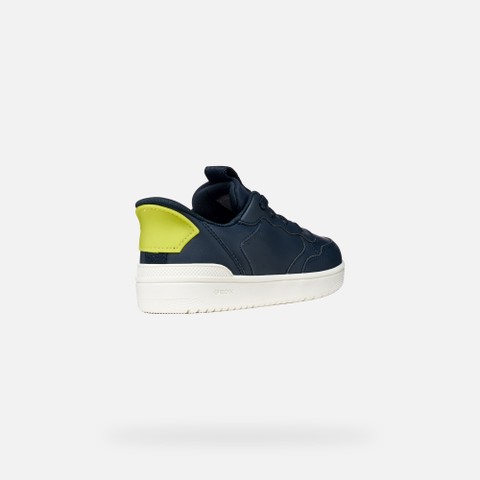 SNEAKERS WASHIBA FAST IN JUNIOR Navy/Lime - image number 4 | GEOX