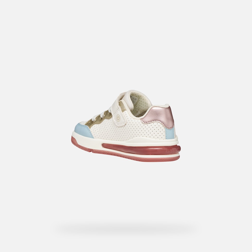 Shoes with lights SKETLITE GIRL White/Light Rose - image number 3 | GEOX