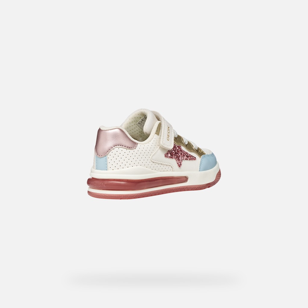 Shoes with lights SKETLITE GIRL White/Light Rose - image number 4 | GEOX