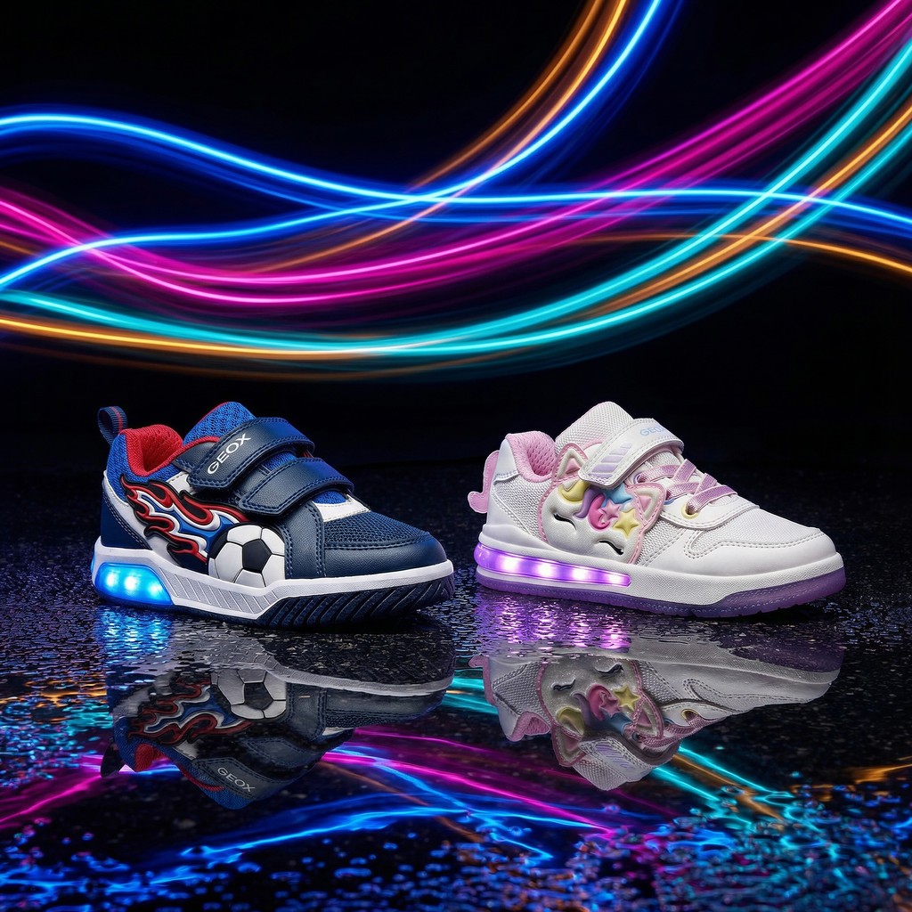 Shoes with lights SKETLITE GIRL White/Pink - image number 1 | GEOX