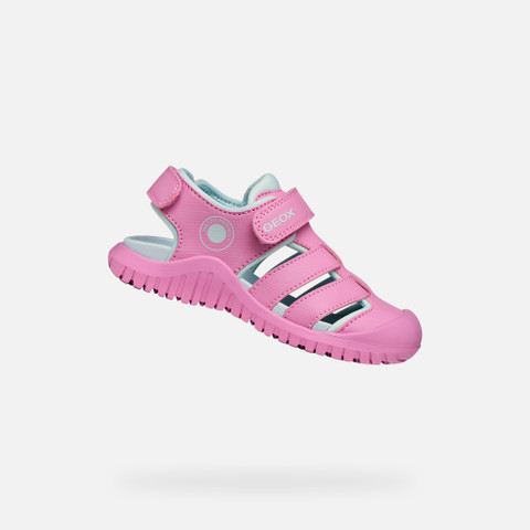 Closed toe sandals S. FUSBETTO PRO   GIRL Dark Pink/Aqua - image number 0 | GEOX