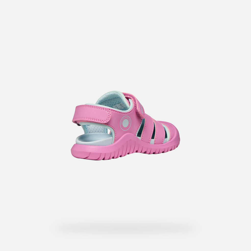 Closed toe sandals S. FUSBETTO PRO   GIRL Dark Pink/Aqua - image number 4 | GEOX