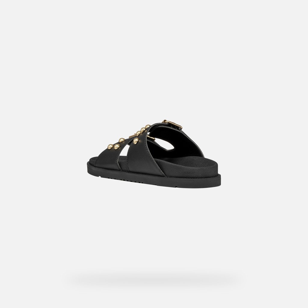 Slides shoes SANDAL FOAMMENTERA GIRL Black - image number 3 | GEOX