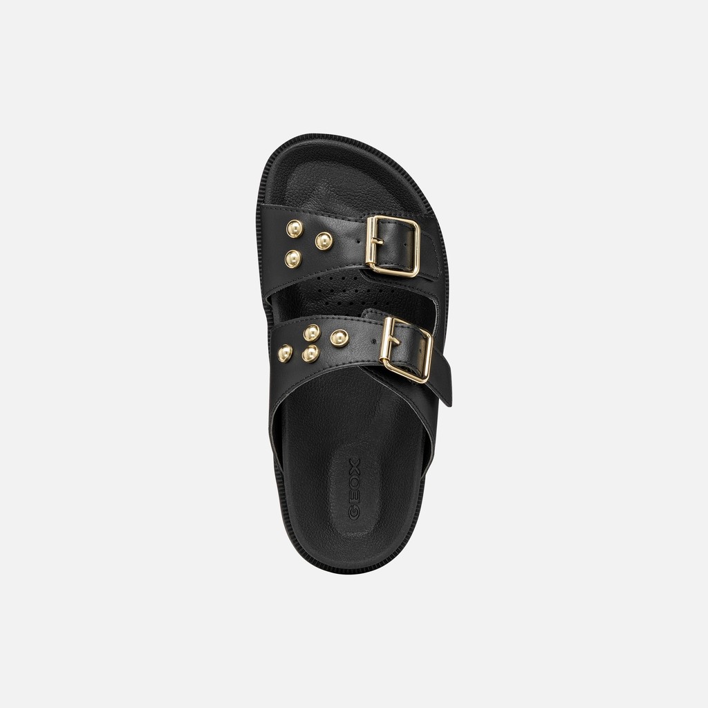 Slides shoes SANDAL FOAMMENTERA GIRL Black - image number 5 | GEOX